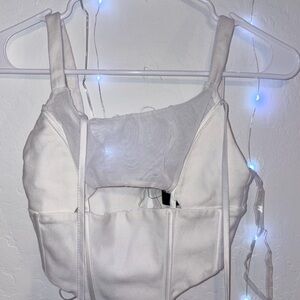 AKIRA White Crop Top